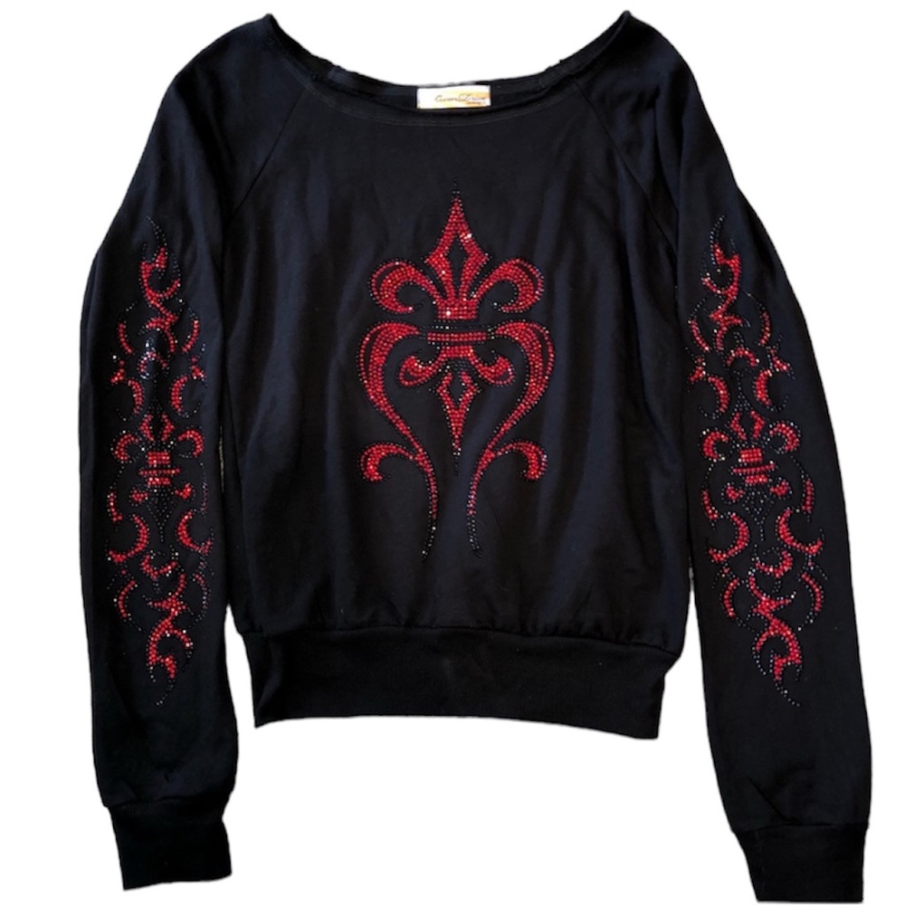 Ocean Drive Crystal Rhinestone Pullover